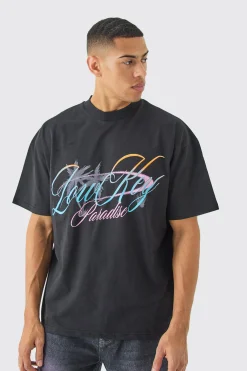Oversized Paradise T-shirt | UK^boohooMAN Outlet