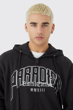 boohooMAN Oversized Paradise Zip Thru Hoodie | UK| Hoodies & Sweatshirts