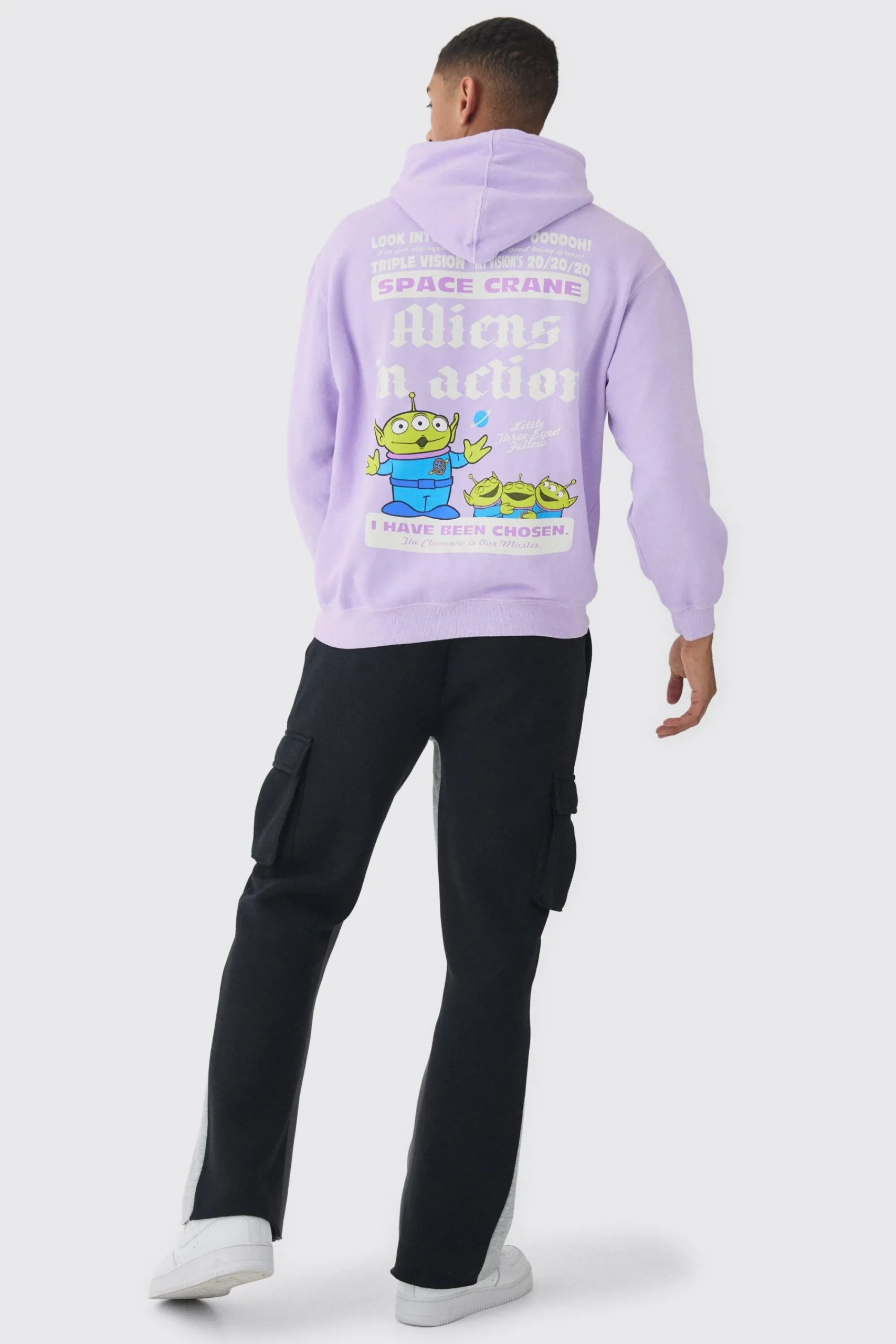boohooMAN Oversized Pixar Toy Story Aliens Wash License Hoodie | UK| Hoodies & Sweatshirts