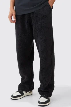 boohooMAN Oversized Plain Borg Jogger | UK| Trousers|Joggers