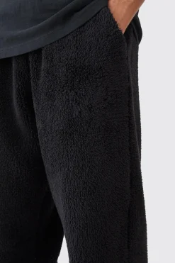boohooMAN Oversized Plain Borg Jogger | UK| Trousers|Joggers