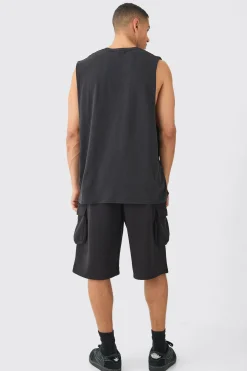 Oversized Planet Graphic Tank | UK^boohooMAN New