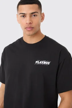 Oversized Playboy License T-shirt | UK^boohooMAN Online