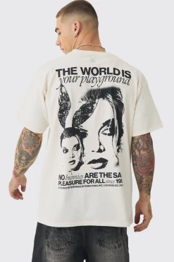 Oversized Playboy License Print T-shirt | UK^boohooMAN Outlet
