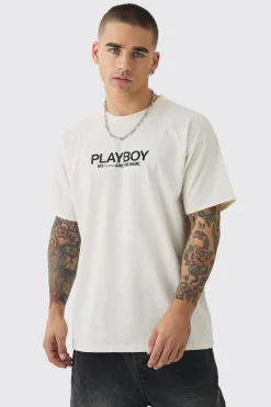Oversized Playboy License Print T-shirt | UK^boohooMAN Outlet