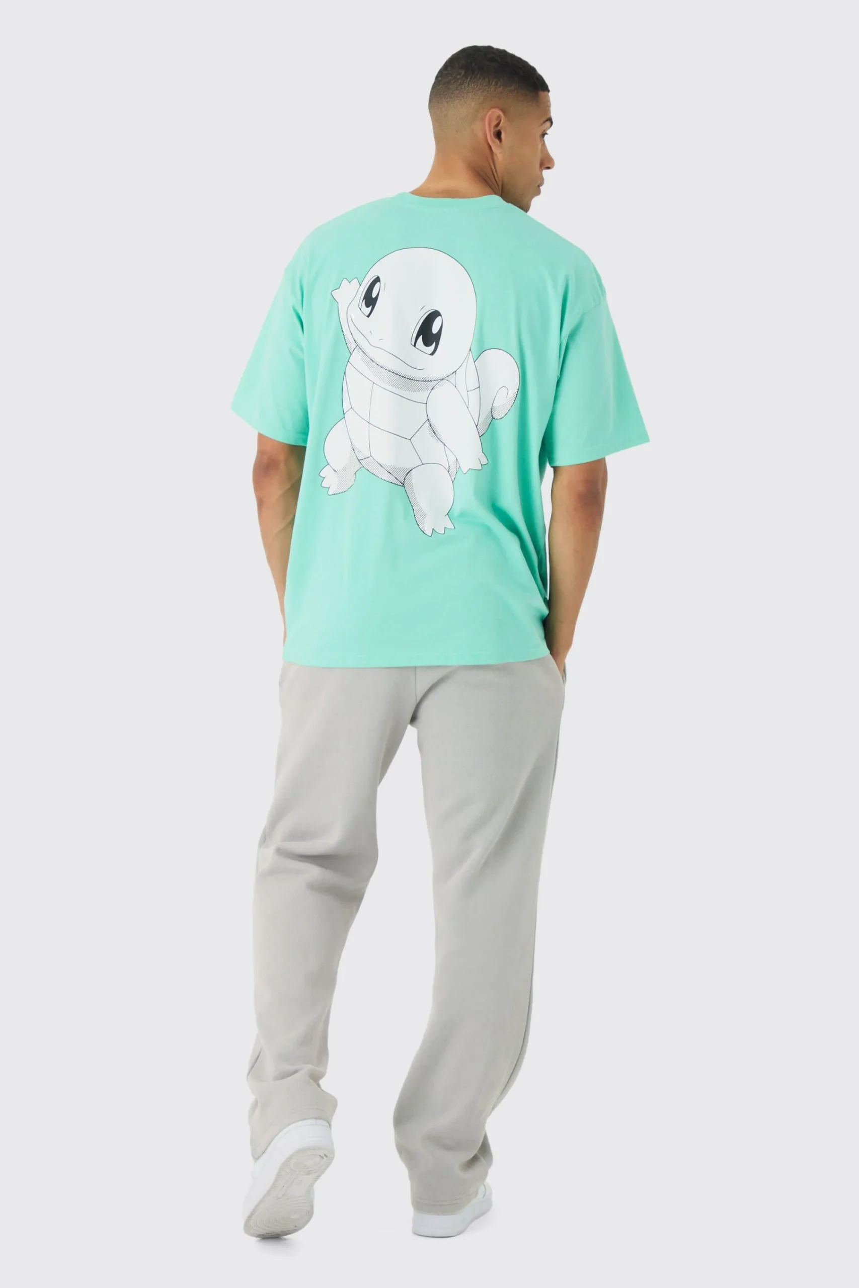 Oversized Pokemon Extended Neck Squirtle License T-shirt | UK^boohooMAN Clearance