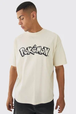 Oversized Pokemon Extended Neck License T-shirt | UK^boohooMAN Hot