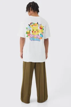 Oversized Pokemon License Print T-shirt | UK^boohooMAN Online