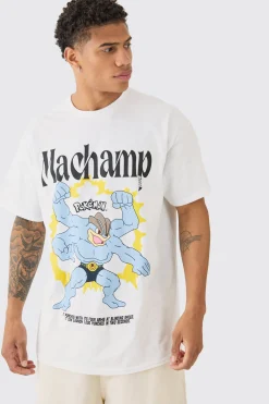 Oversized Pokemon Machamp License T-shirt | UK^boohooMAN Best