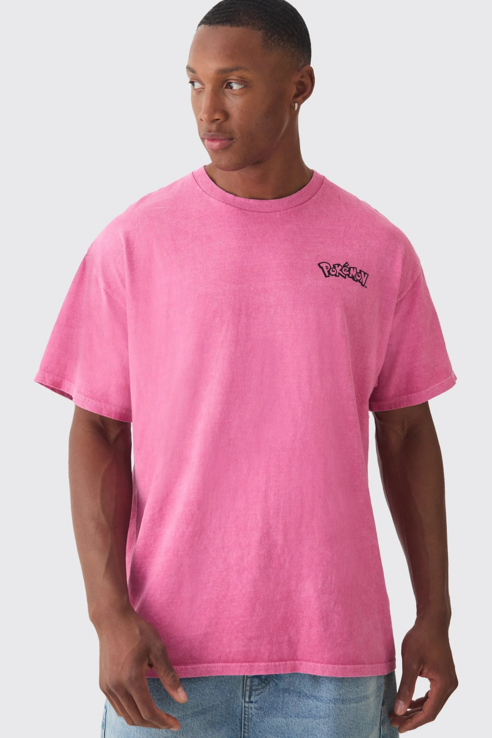 Oversized Pokemon Sylveon Wash License T-shirt | UK^boohooMAN Best