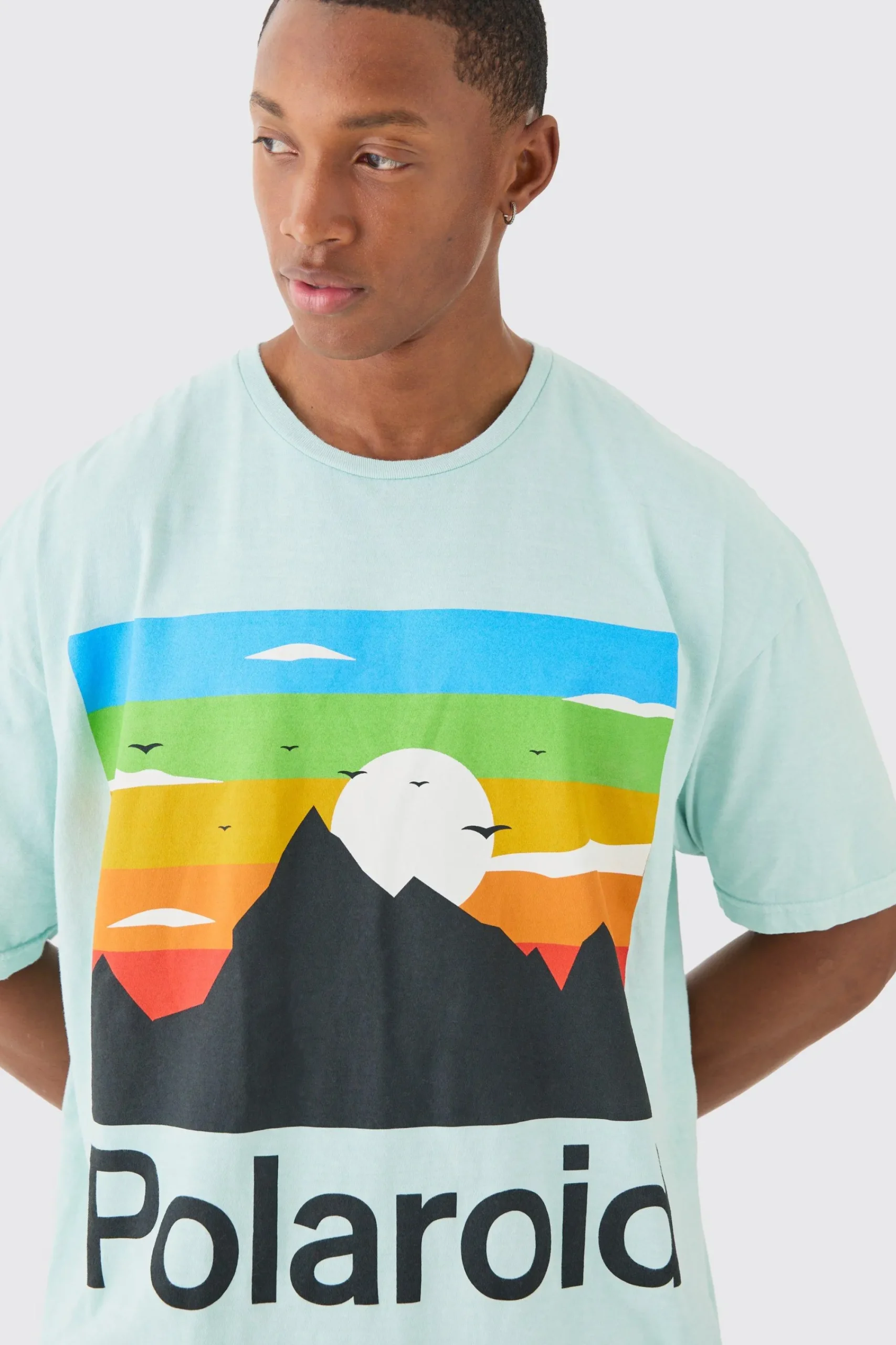 Oversized Polaroid Wash License T-shirt | UK^boohooMAN Best