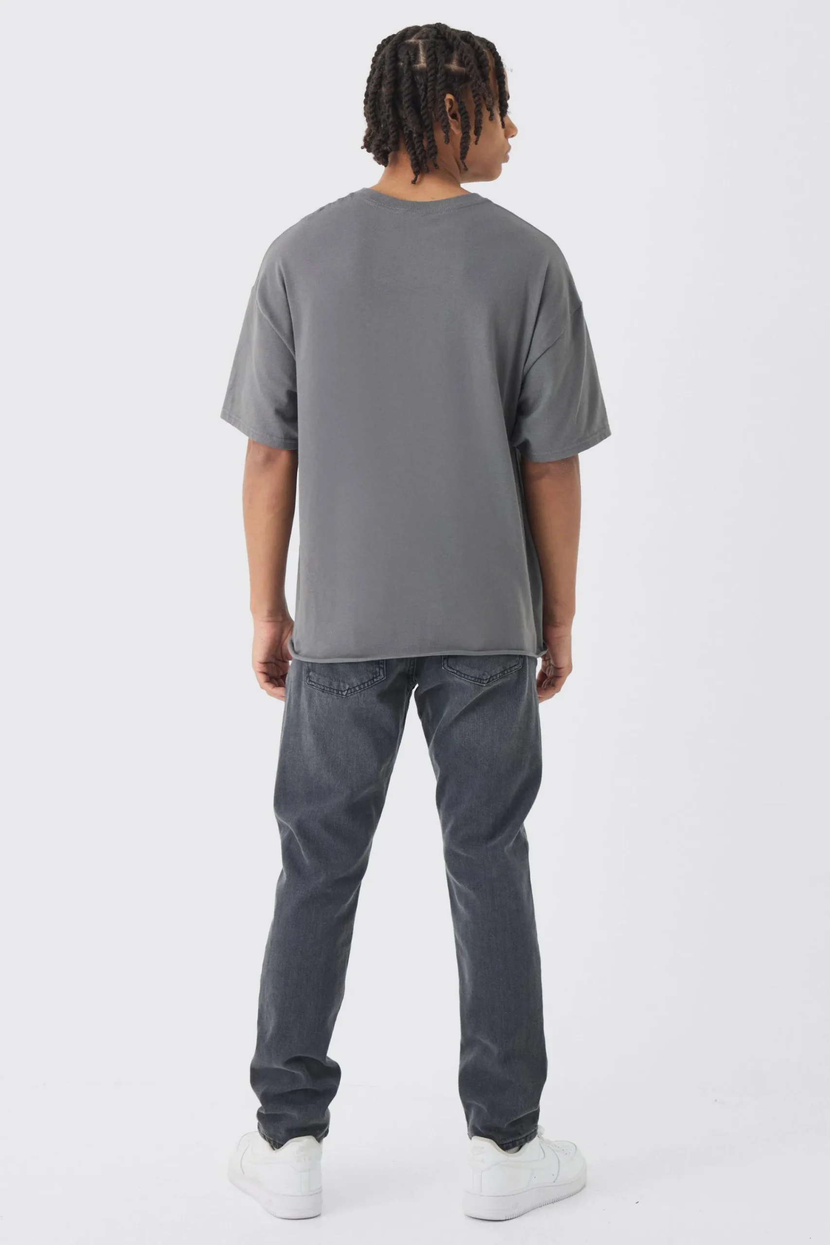 Oversized Pop Smoke Wash Raw Hem License T-Shirt | UK^boohooMAN Hot