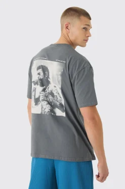 Oversized Post Malone License Print T-Shirt | UK^boohooMAN Online