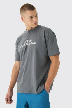 Oversized Post Malone License Print T-Shirt | UK^boohooMAN Online