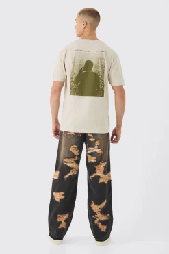 Oversized Post Malone License Print T-Shirt | UK^boohooMAN