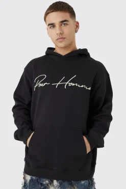 boohooMAN Oversized Pour Homme Puff Print Hoodie | UK| Hoodies & Sweatshirts