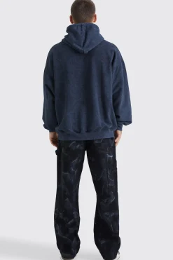 boohooMAN Oversized Pour Homme Wash Graphic Hoodie | UK| Hoodies & Sweatshirts