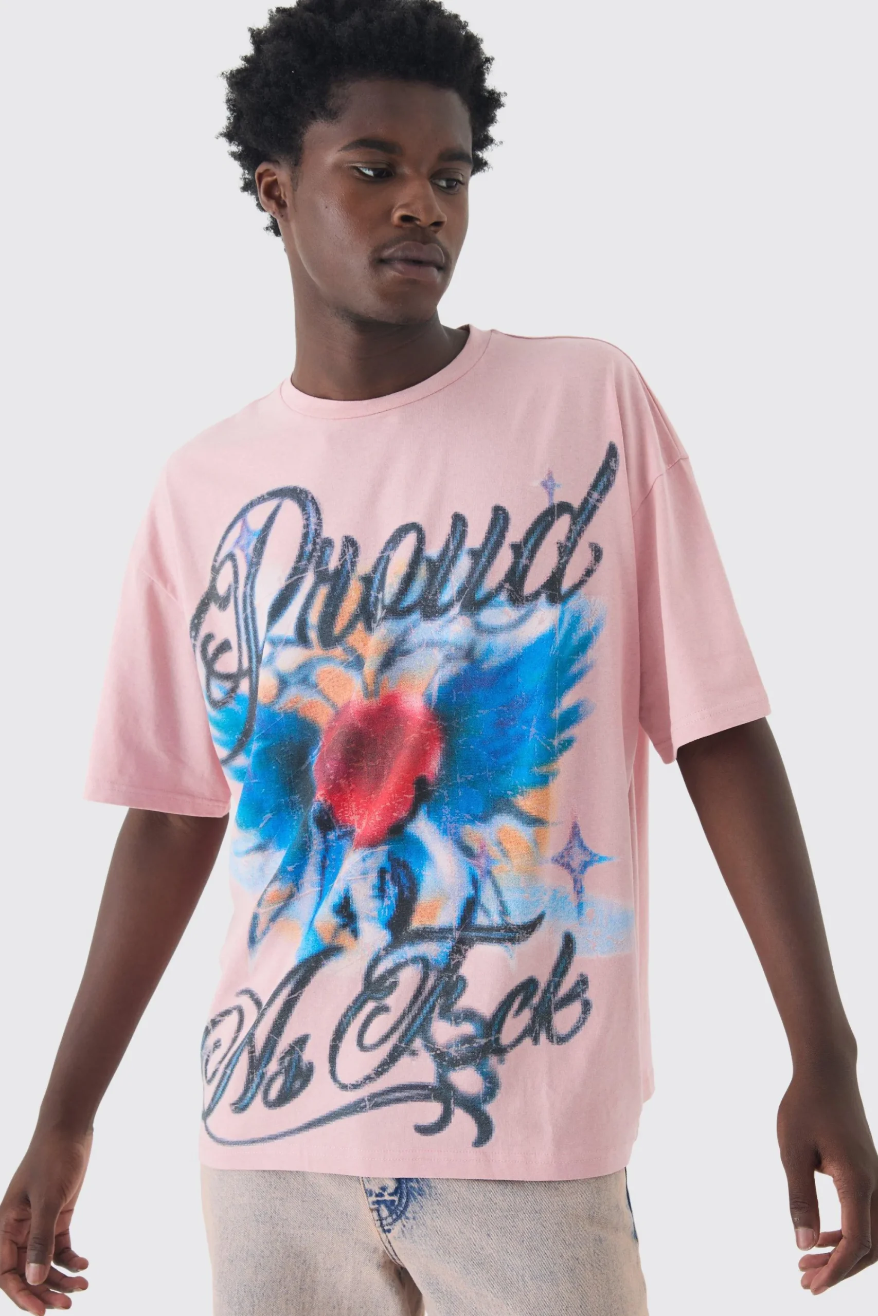 Oversized Proud AF Pride T-Shirt | UK^boohooMAN Outlet