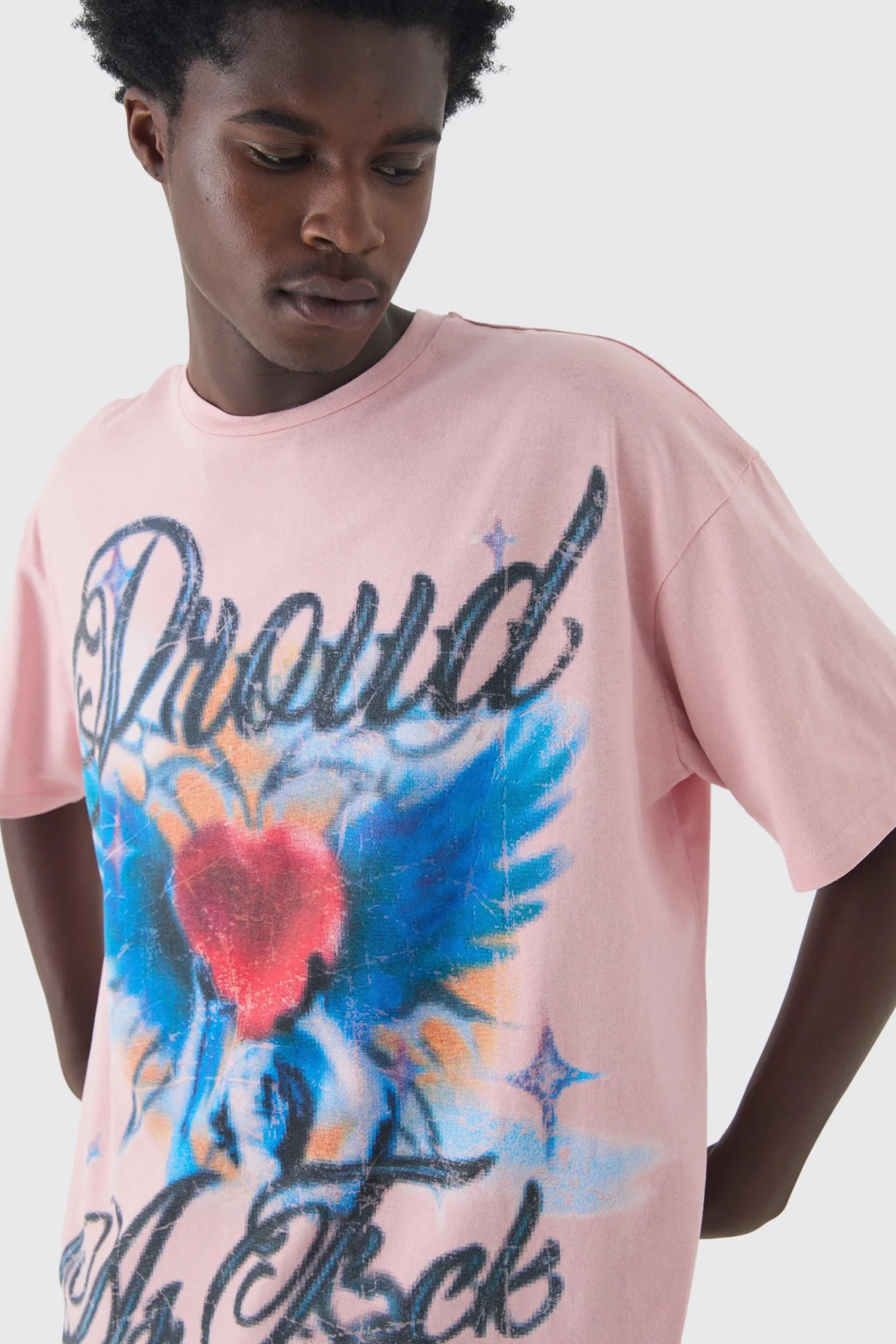 Oversized Proud AF Pride T-Shirt | UK^boohooMAN Outlet