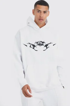 boohooMAN Oversized Pu Applique Hoodie | UK| Hoodies & Sweatshirts