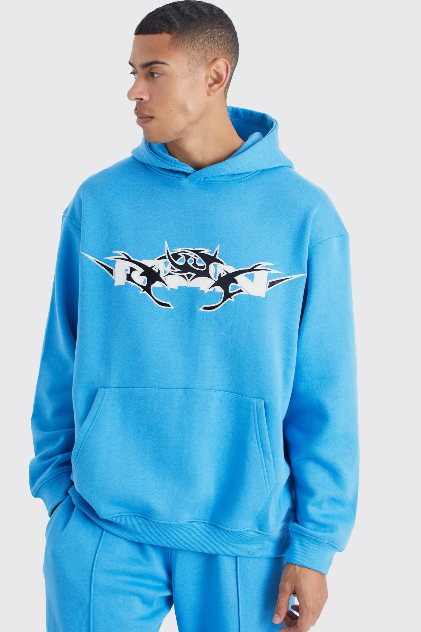 boohooMAN Oversized Pu Applique Tracksuit | UK| Tracksuits