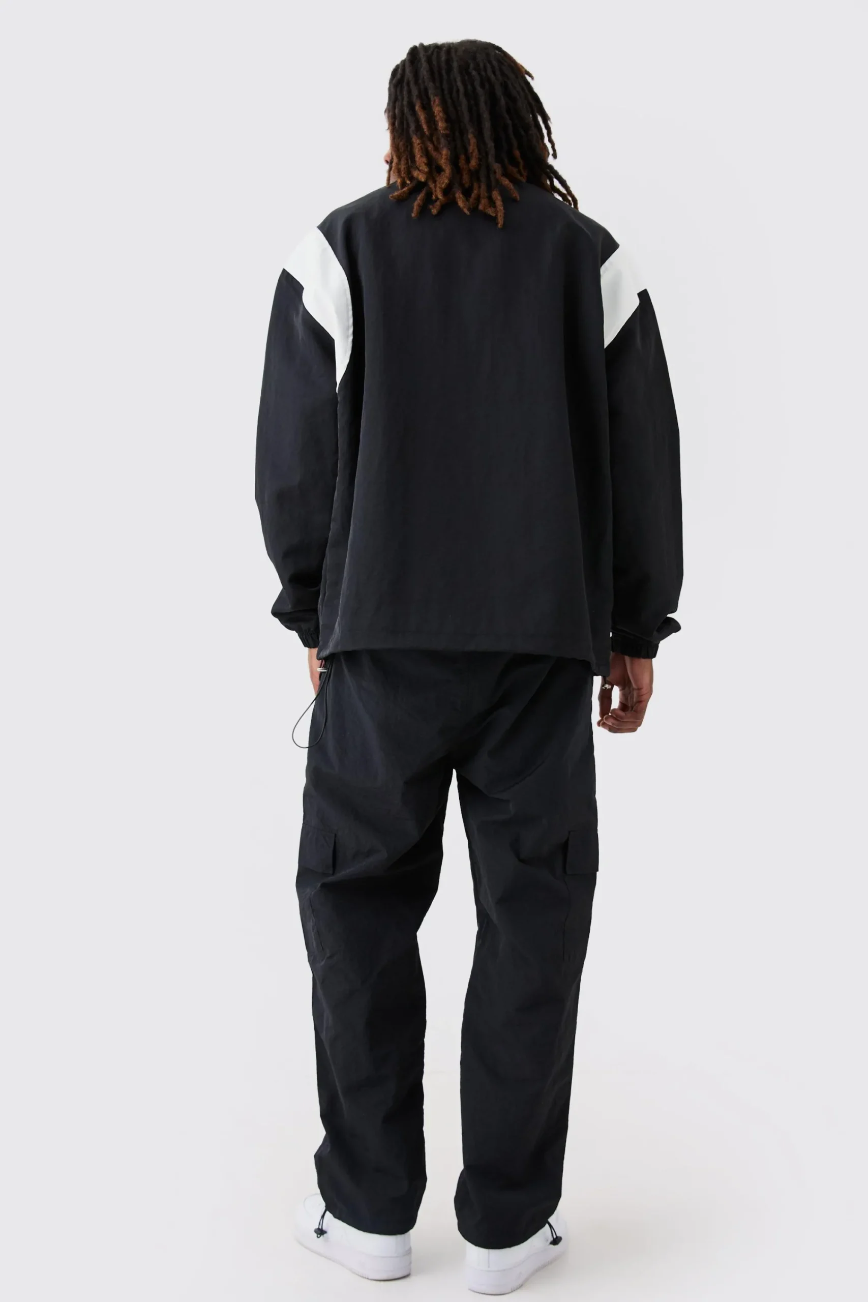 boohooMAN Oversized Pu Panel Nylon Jacket | UK| Coats & Jackets