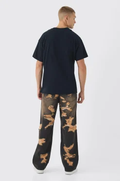 Oversized Queen Of The Stone Age Band License Print T-Shirt | UK^boohooMAN Sale