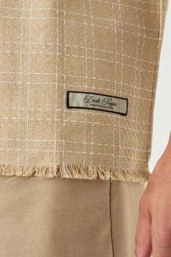 boohooMAN Oversized Raw Hem Boucle Shirt | UK| Shirts