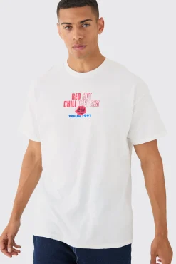 Oversized Red Hot Chili Peppers License T-shirt | UK^boohooMAN Online