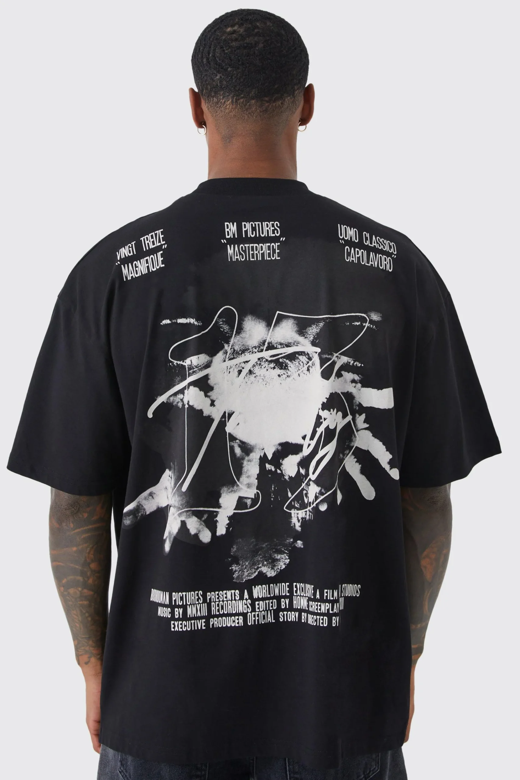 Oversized Reflective Print T-shirt | UK^boohooMAN Hot