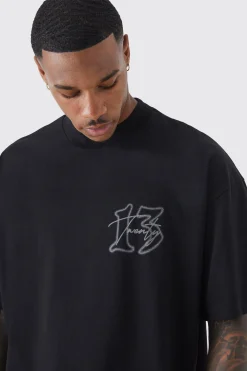 Oversized Reflective Print T-shirt | UK^boohooMAN Hot