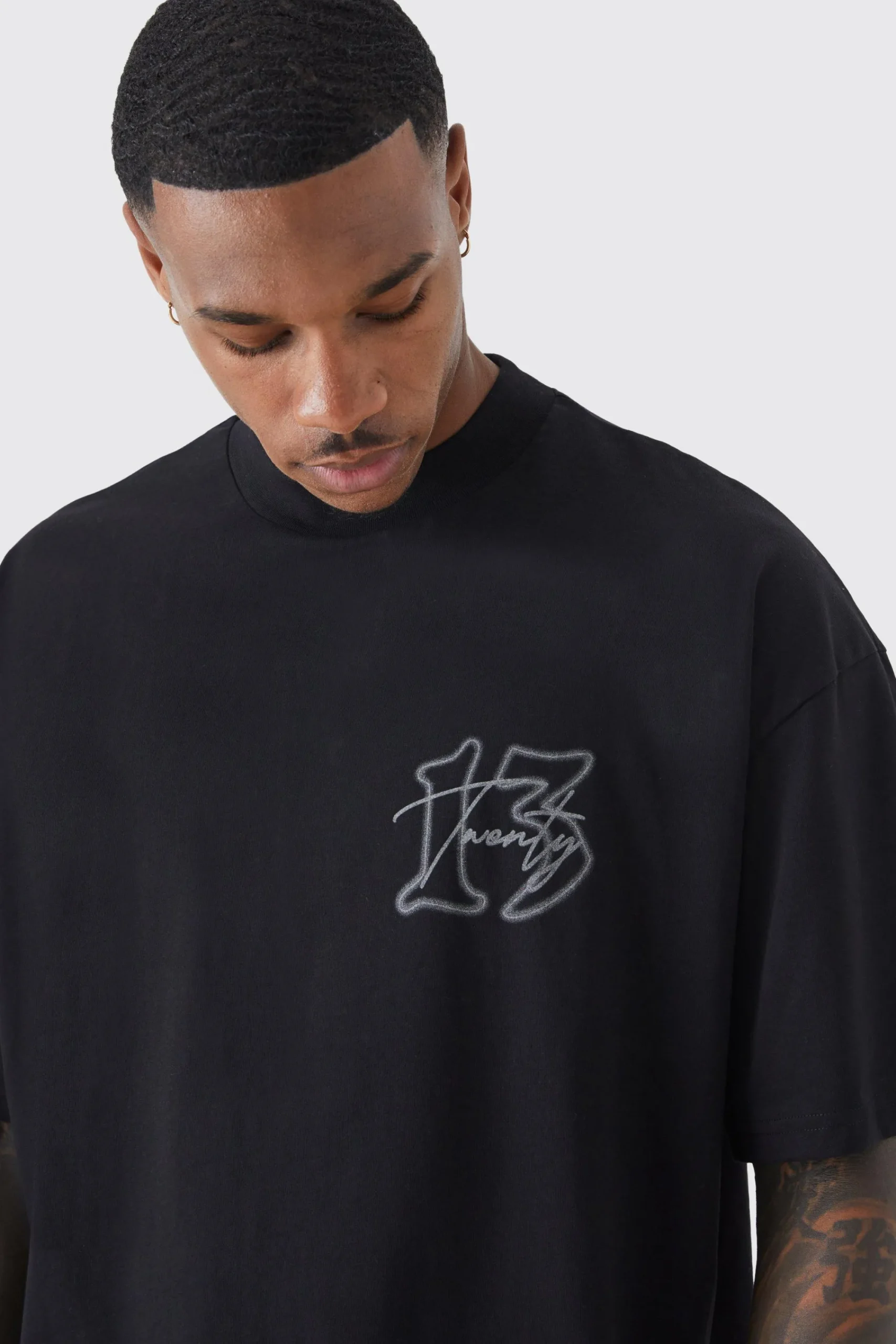 Oversized Reflective Print T-shirt | UK^boohooMAN Hot