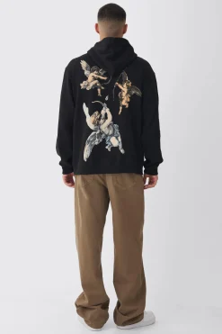 boohooMAN Oversized Renasissance Print Hoodie | UK| Hoodies & Sweatshirts