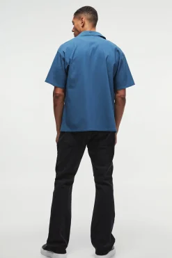 boohooMAN Oversized Revere Bengaline Shirt | UK| Shirts