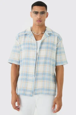 boohooMAN Oversized Revere Check Shirt | UK| Shirts
