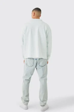 boohooMAN Oversized Revere Neck Rugby Polo | UK| Hoodies & Sweatshirts