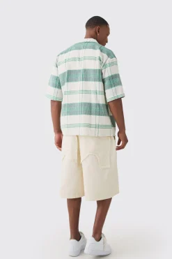 boohooMAN Oversized Revere Short Sleeve Check Shirt | UK| Shirts