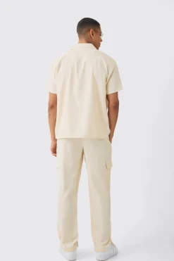 boohooMAN Oversized Revere Soft Twill Cargo Pocket Shirt | UK| Shirts