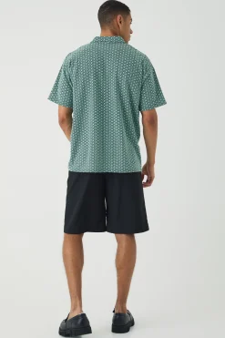 Oversized Revere Stripe Polo | UK^boohooMAN Outlet