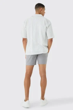 boohooMAN Oversized Revere Stripe Shirt | UK| Shirts