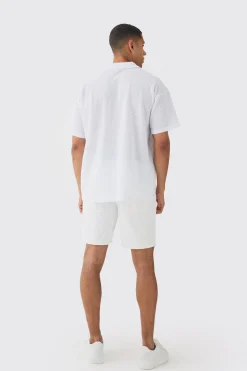 Oversized Revere Texture Polo | UK^boohooMAN Online