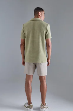 Oversized Revere Textured Polo | UK^boohooMAN New