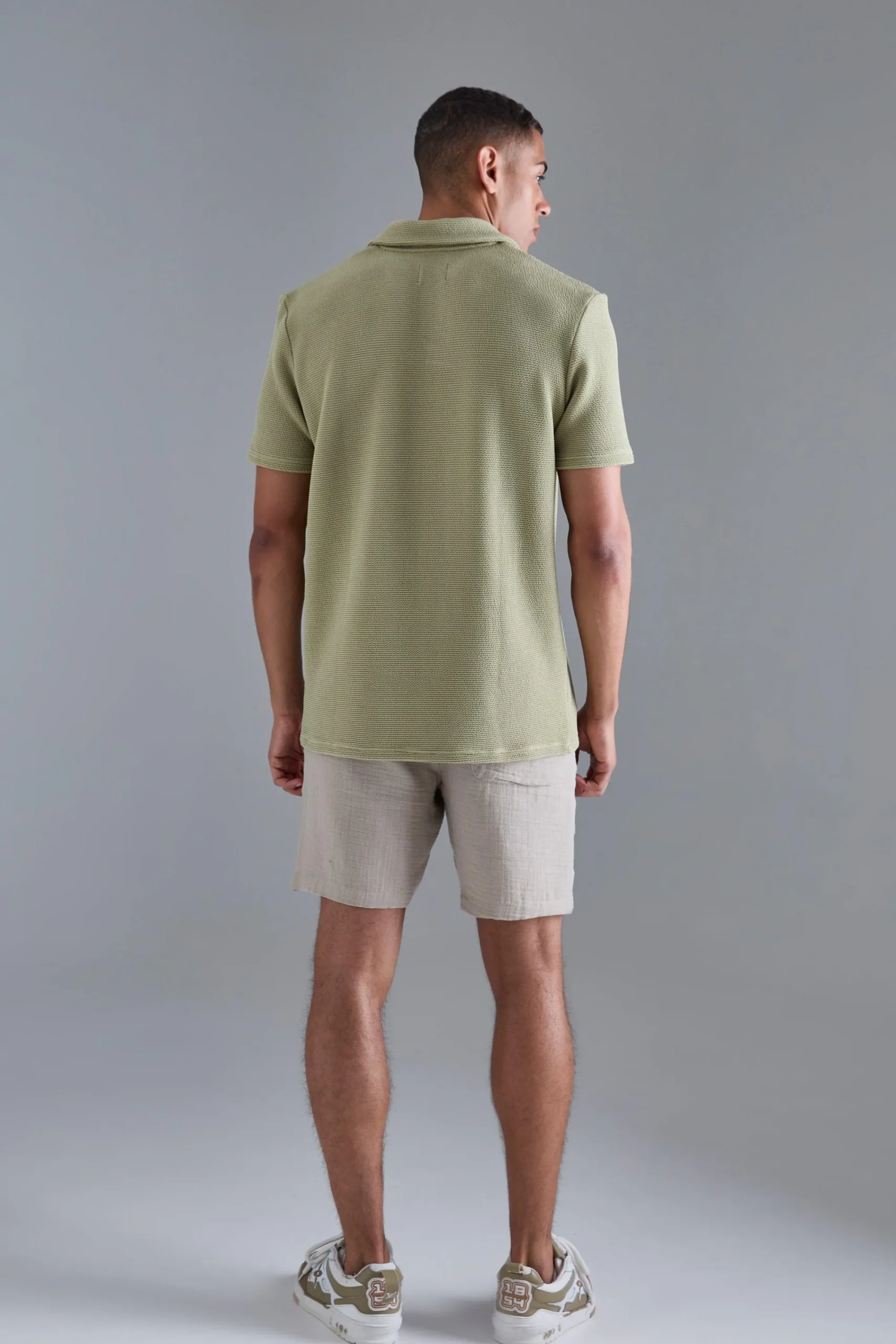 Oversized Revere Textured Polo | UK^boohooMAN New