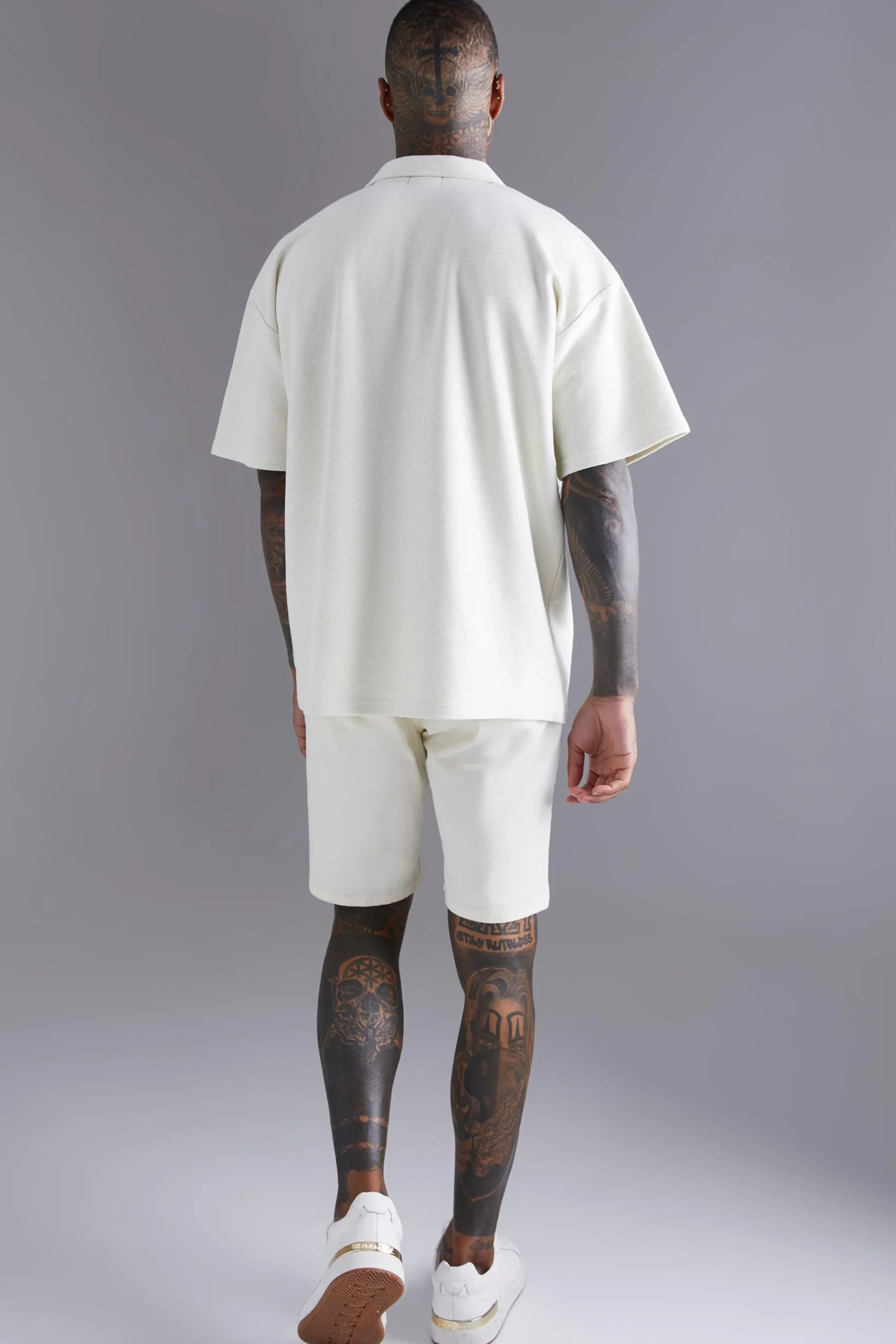 Oversized Revere Twill Jersey Polo | UK^boohooMAN Outlet