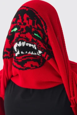 boohooMAN Oversized Reverse Knit Halloween Jumper | UK| Knitwear