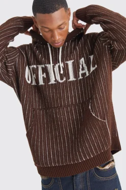 boohooMAN Oversized Ribbed Knit Hoodie | UK| Knitwear