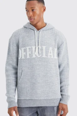 boohooMAN Oversized Ribbed Knit Hoodie | UK| Knitwear