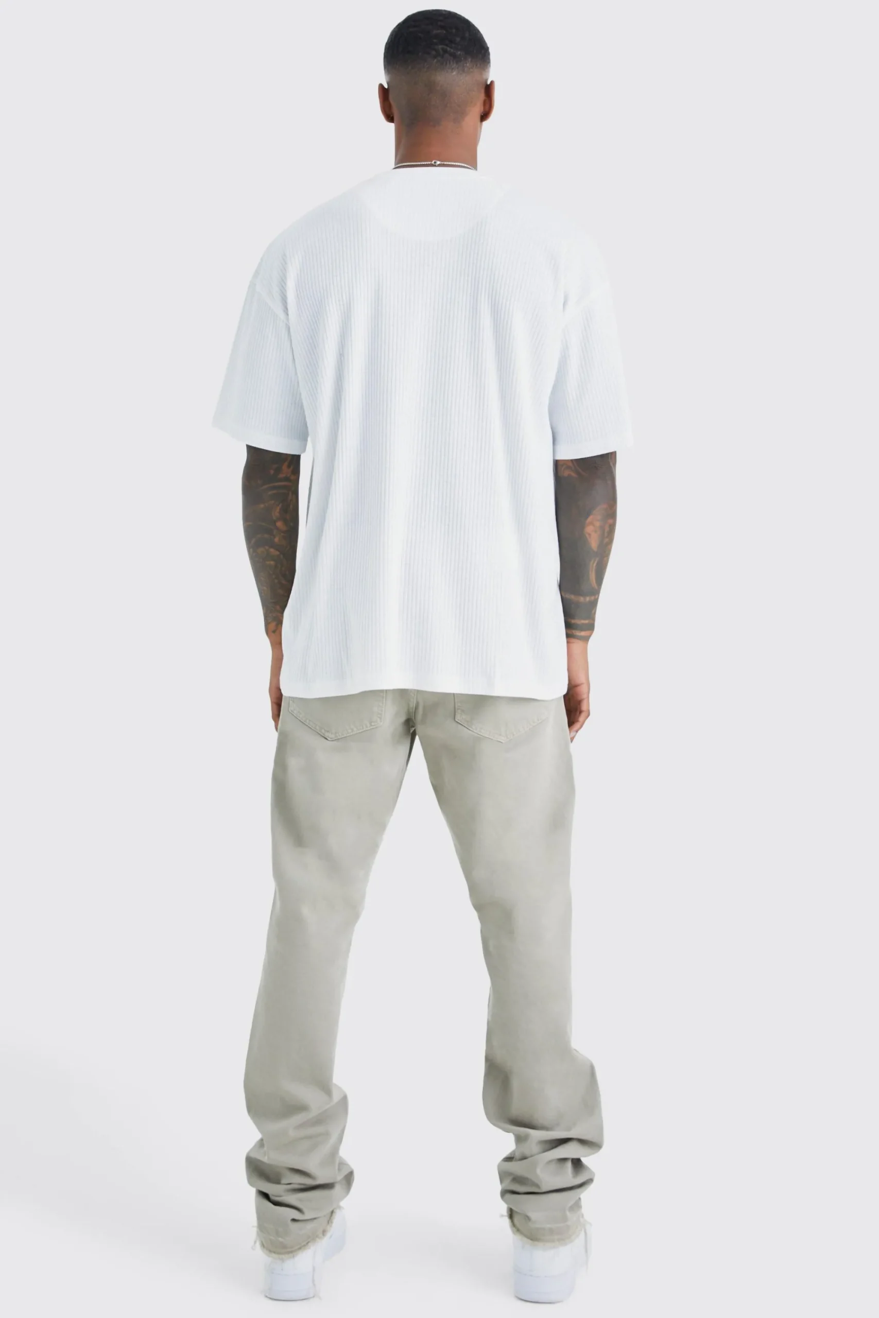 Oversized Ribbed T-shirt | UK^boohooMAN New