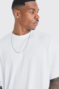 Oversized Ribbed T-shirt | UK^boohooMAN New