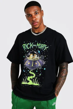 Oversized Rick & Morty License T-shirt | UK^boohooMAN Sale
